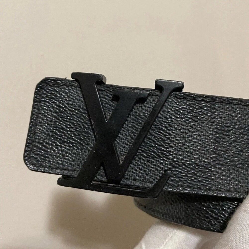 Louis Vuitton LV Initial Reversible Belt Damier Graphite Leather 36/90